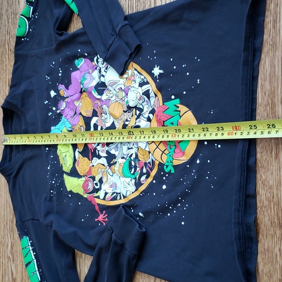 (S) Loonie Toons Space Jam Movie Graphic Long Sleeve 100% Cotton T-Shirt - Picture 4 of 7